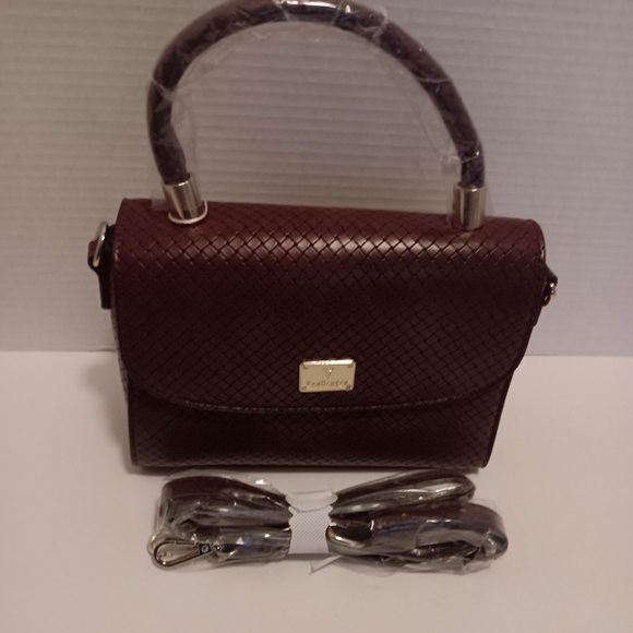 Nwt!! Van heusen hand/shoulder bag (Burgundy) - Picture 1 of 11